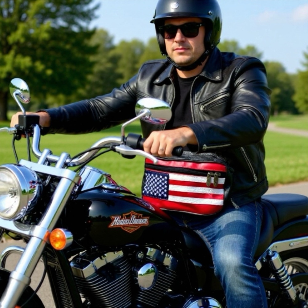 Tinder waist bag / fanny pack of American flag